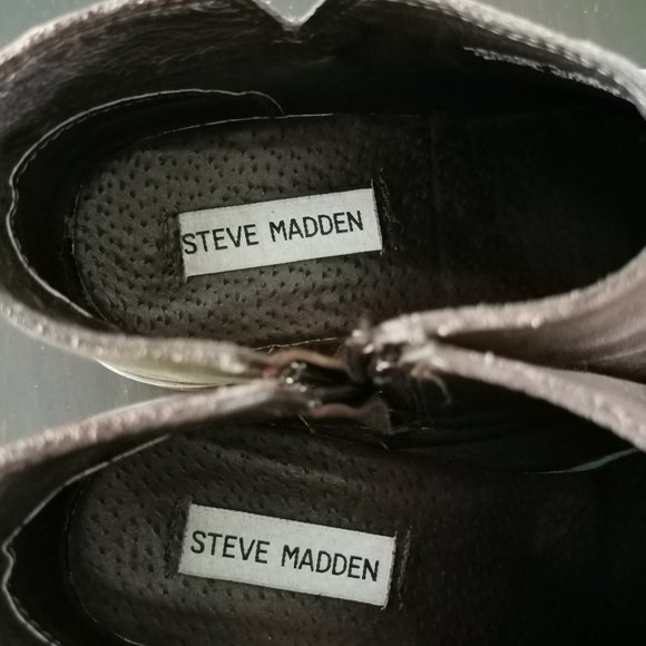 STEVE MADDEN brown leather ankle boot - Picture 2 of 5